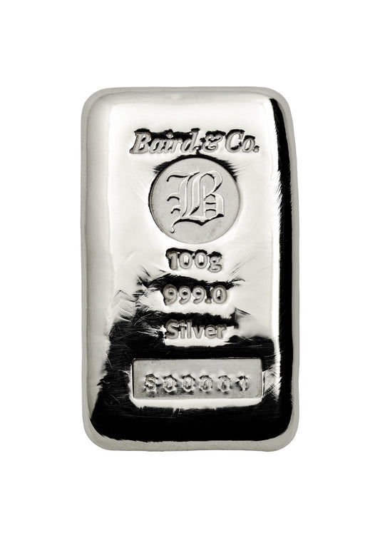 100g Silver Cast Bar