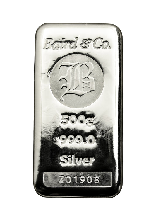 500g Silver Cast Bar