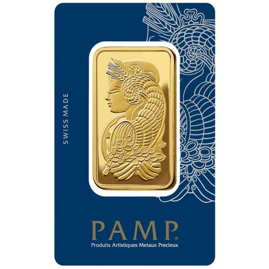 PAMP Lady Fortuna 50 Gram Gold Bar Minted