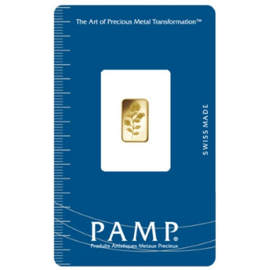 PAMP Rosa 1 Gram Gold Bar Minted
