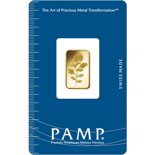 PAMP Rosa 2.5 Gram Gold Bar Minted
